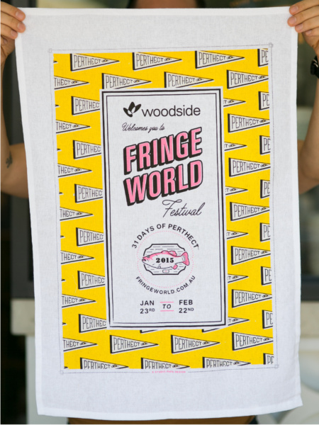 Photographer – DANIEL JAMES GRANT Fringe World 2015 Tea Towels Pennant Bass Plaque Fringe World 2015 Tea Towels Pennant Bass Plaque