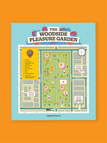 Fringe World Woodside Pleasure Garden Map 2019 Fringe World Woodside Pleasure Garden Map 2019