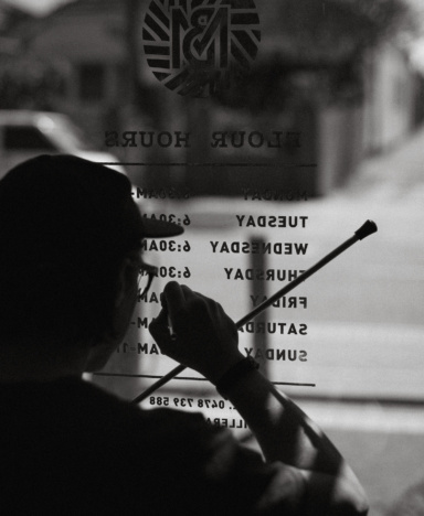 Miller + Baker signwriting by Studio Papa Miller + Baker signwriting by Studio Papa