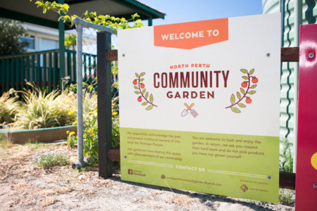 North Perth Community Garden Welcome Sign North Perth Community Garden Welcome Sign