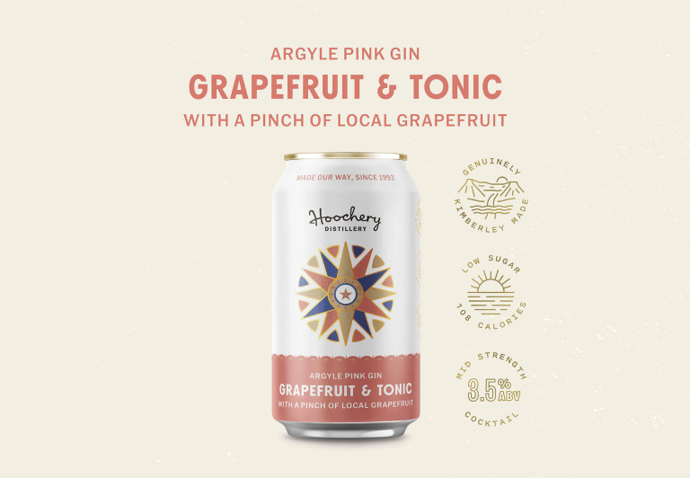 Hoochery Distillery - Grapefruit & Tonic Canned Cocktail