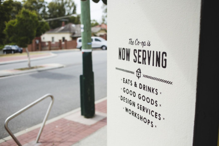 Studio Bomba Mailing Oxford Now Serving, Oxford Street Leederville Signage Studio Bomba Mailing Oxford Now Serving, Oxford Street Leederville Signage