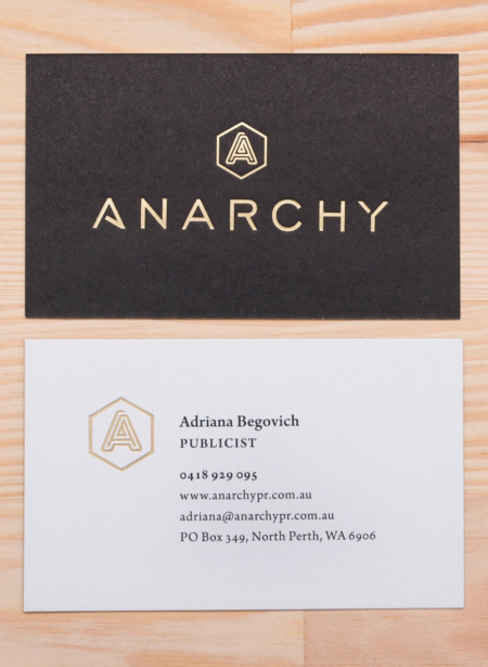 Anarchy PR Business Cards Anarchy PR Business Cards